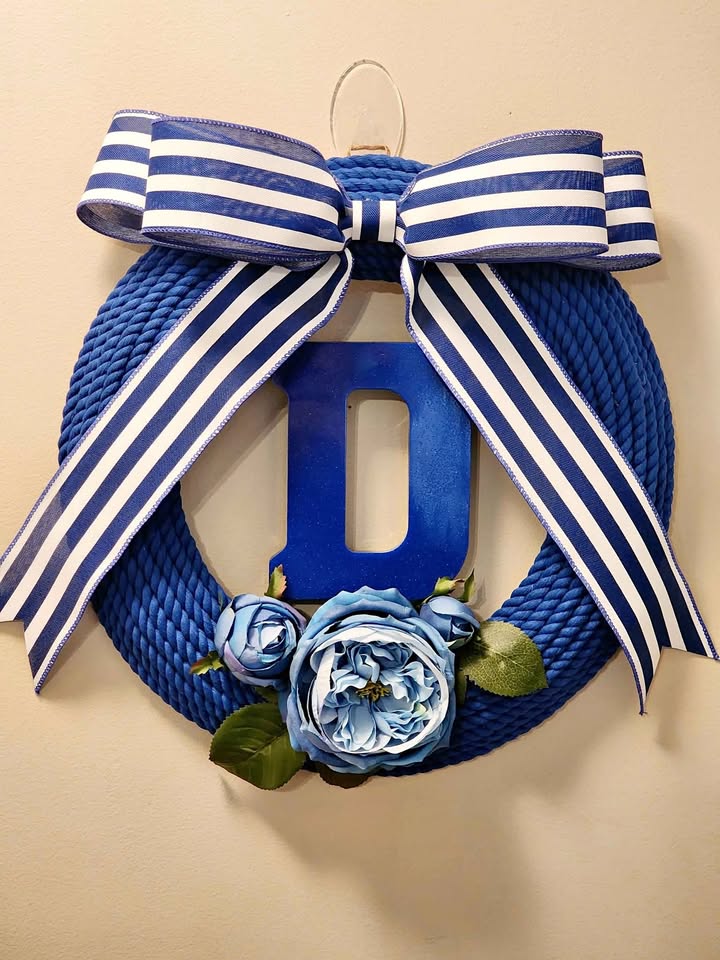 Duke University Spring Floral Wreath