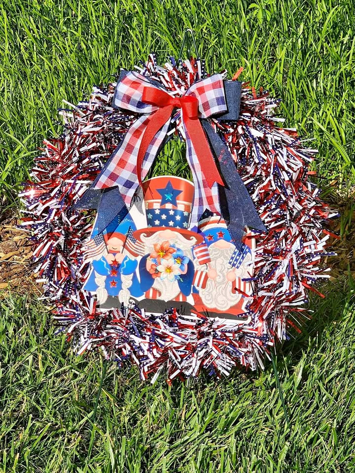 Red, White, and Blue Gnome