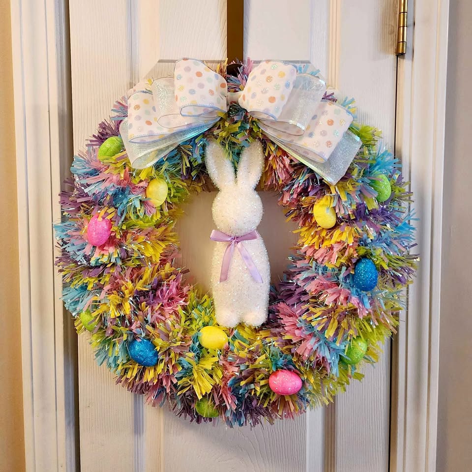 Sparkle Bunny Easter Wreath